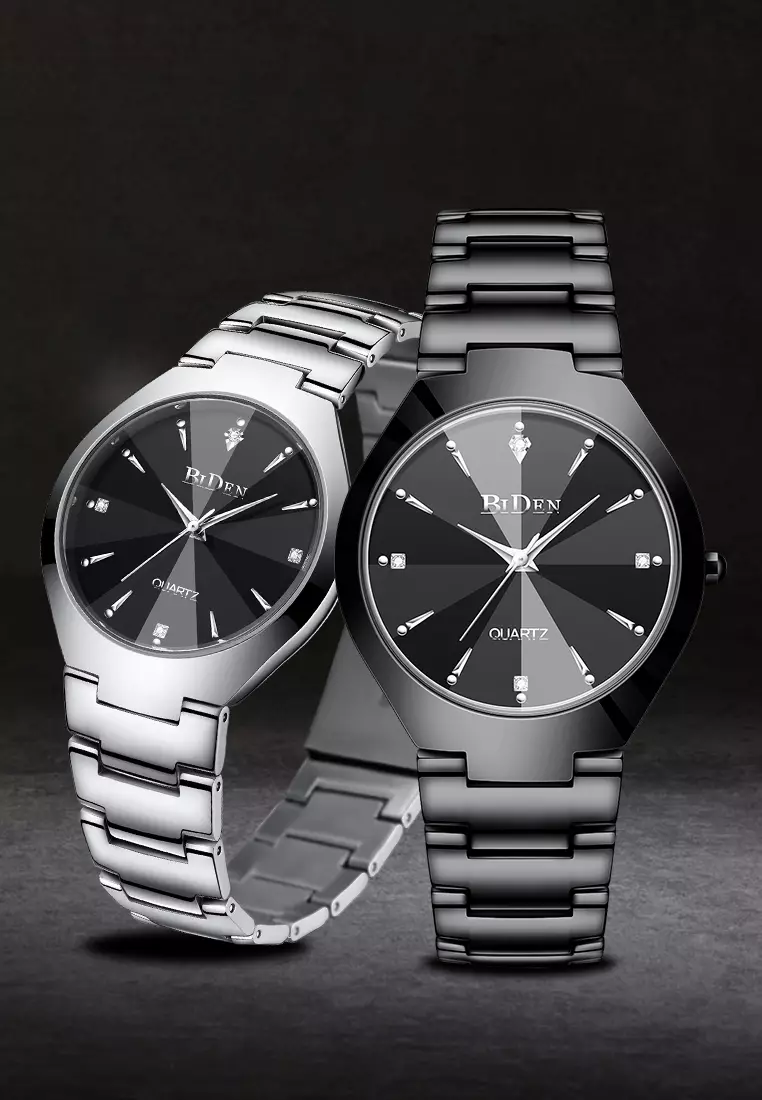 Jam Tangan Pria Bisnis 3 ATM Anti Air Tali stainless steel Jam Tangan Cowok