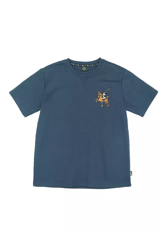 Disney Mickey Mens Embroidered T-Shirt - Navy