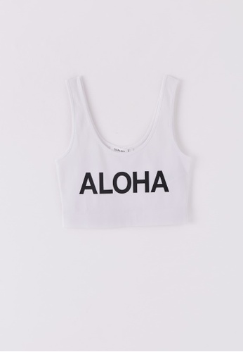 Terranova white Women's "Aloha" Bra Top 7E1A5AAAA70802GS_1