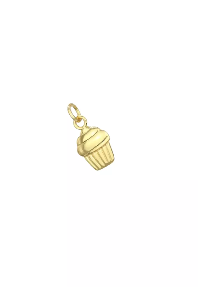 Vermeil Cupcake Charm