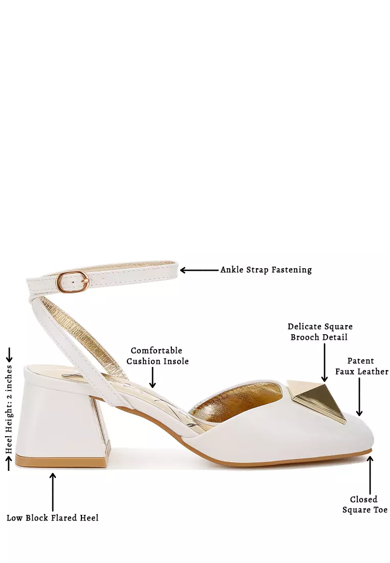 Detail Bros Sandal Tali Pergelangan Kaki Warna Putih Off