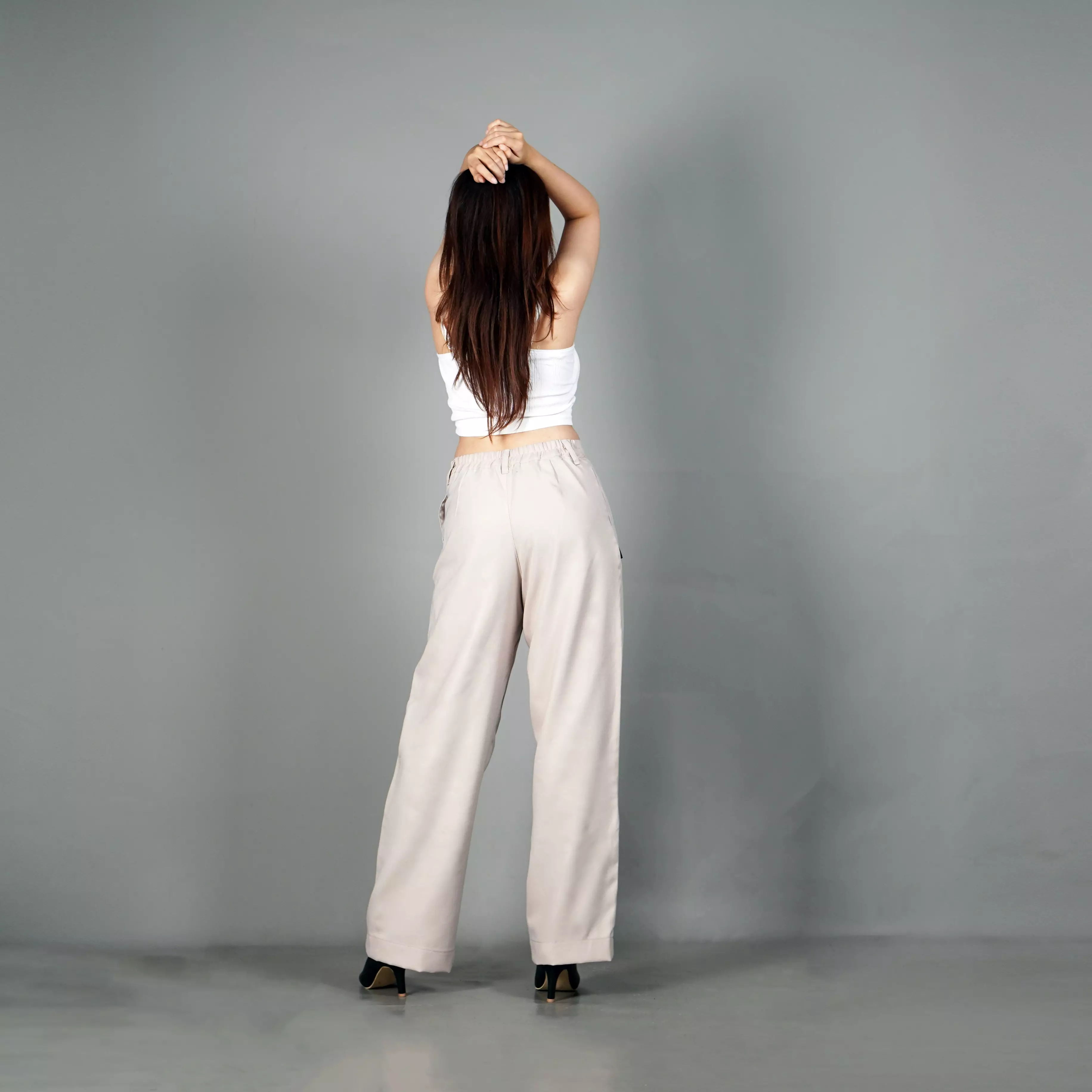 NOVI Celana Panjang Wanita Celana Kulot Celana Kerja Wanita - KREM