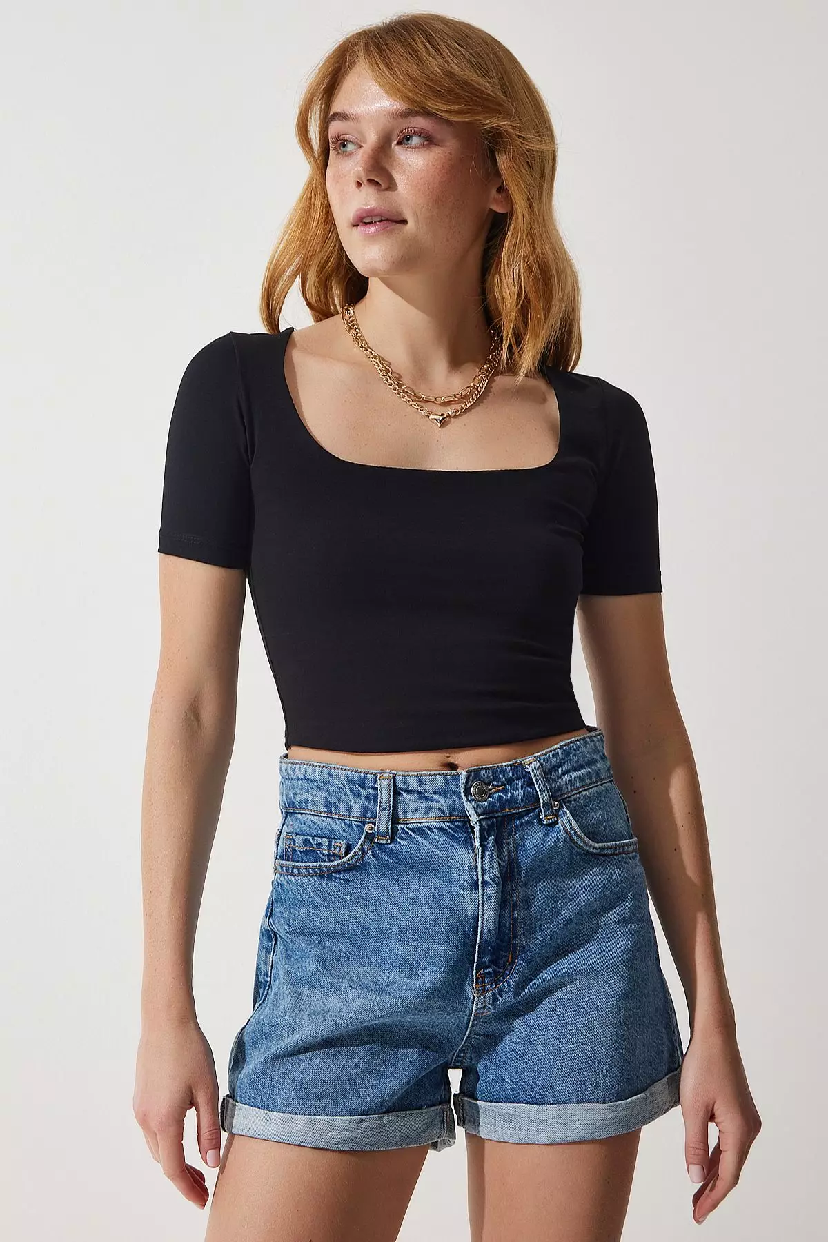 Short Sleeves Crop Top
