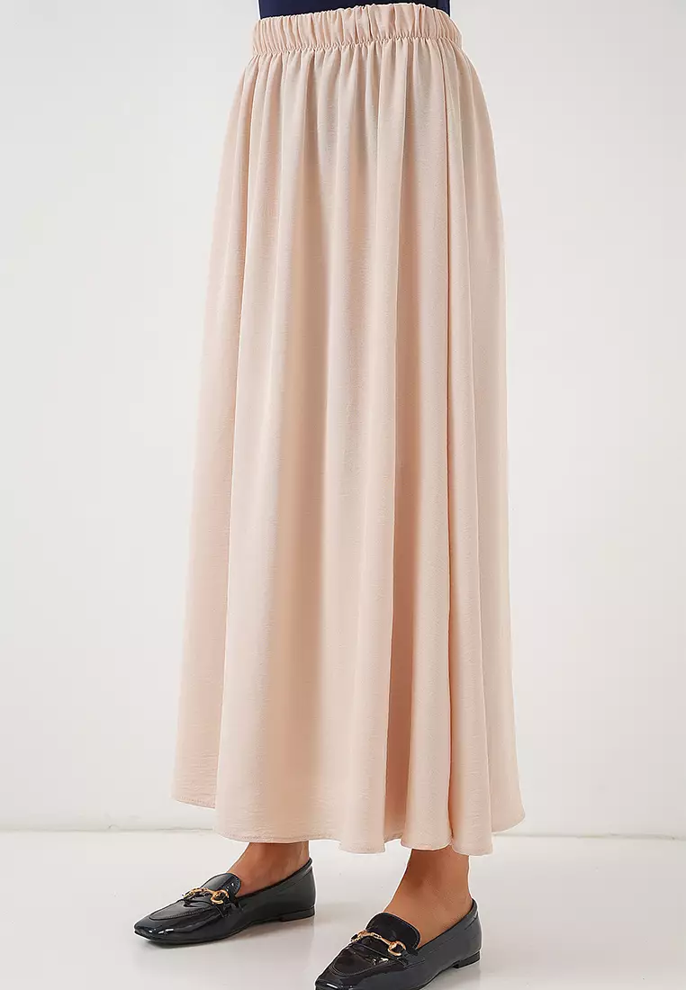 Women's Long Ayrobin Skirt 8050 - Beige