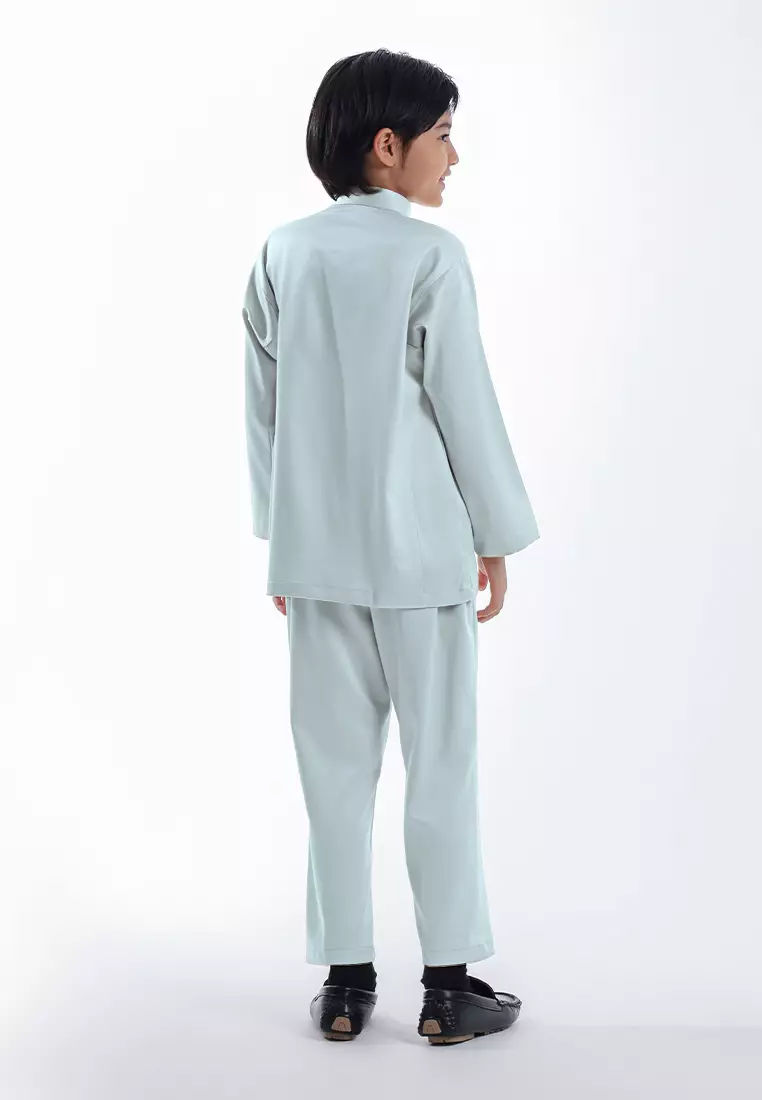 Alain Delon Baju Melayu Cekak Musang Budak - 19026505-31TintedAquaBlue
