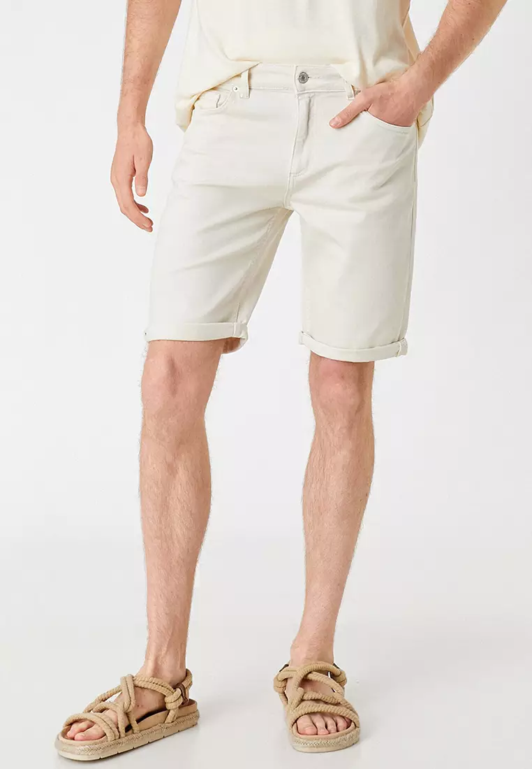 Buy KOTON Cuffed Denim Shorts 2023 Online ZALORA Singapore