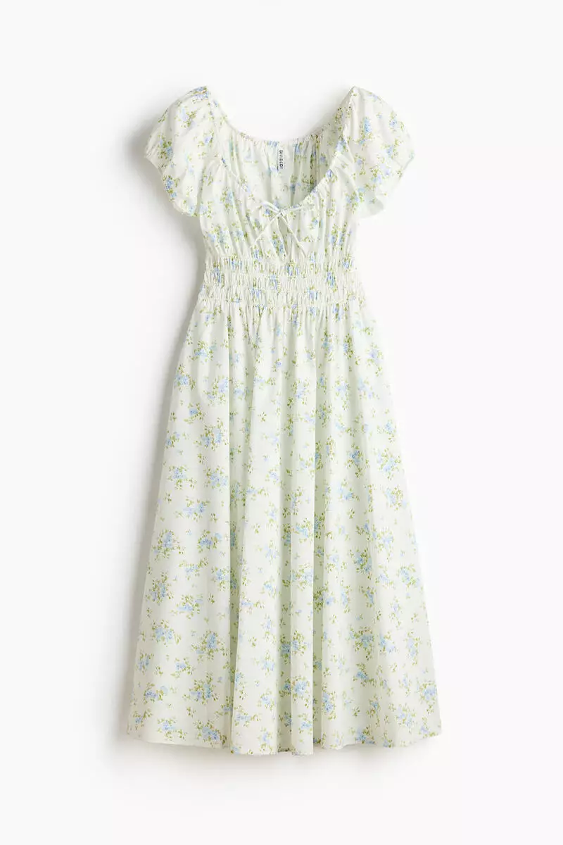 Smocked-waist dress