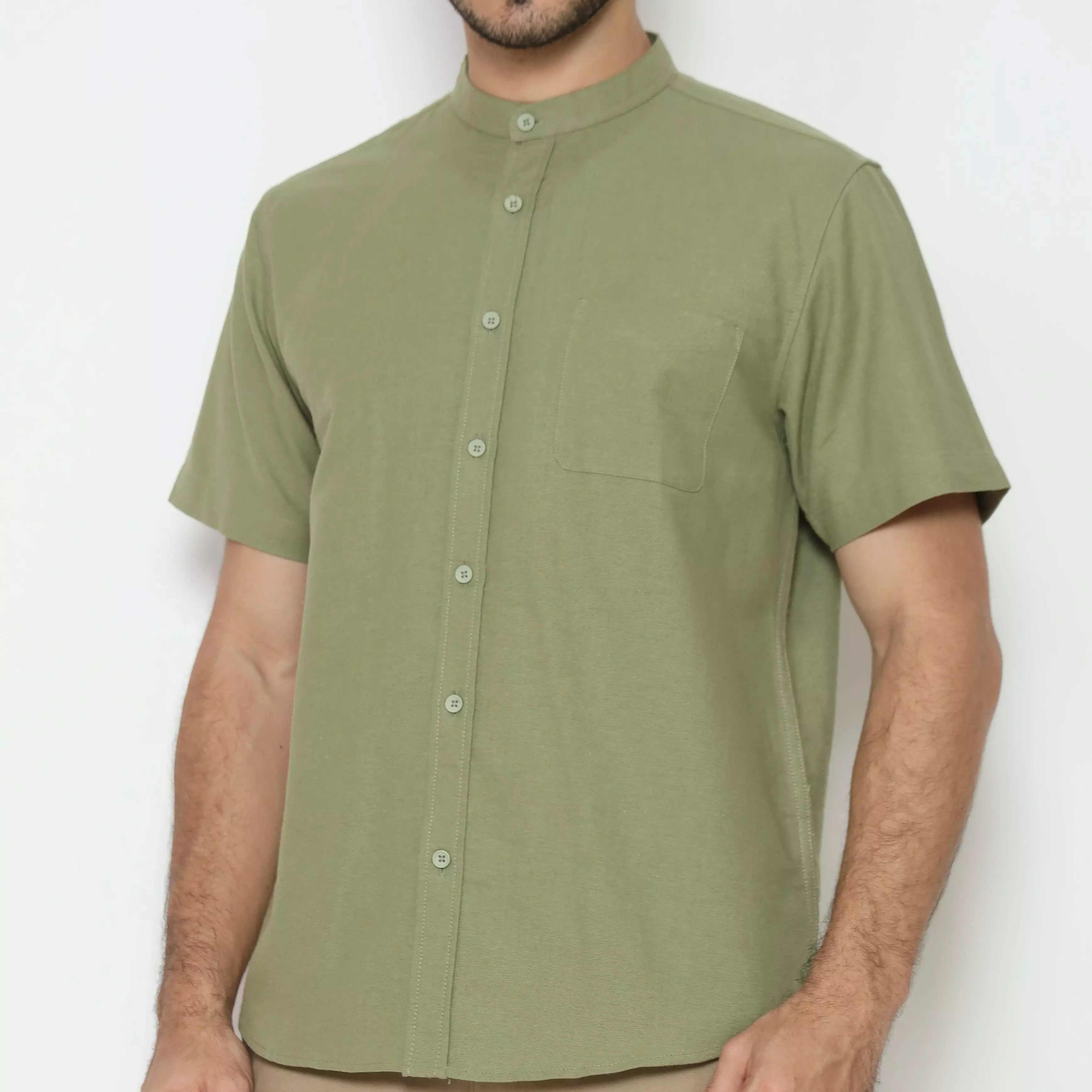 AMK Kemeja Pria Lengan Pendek SHG Satria S/S Sage Green