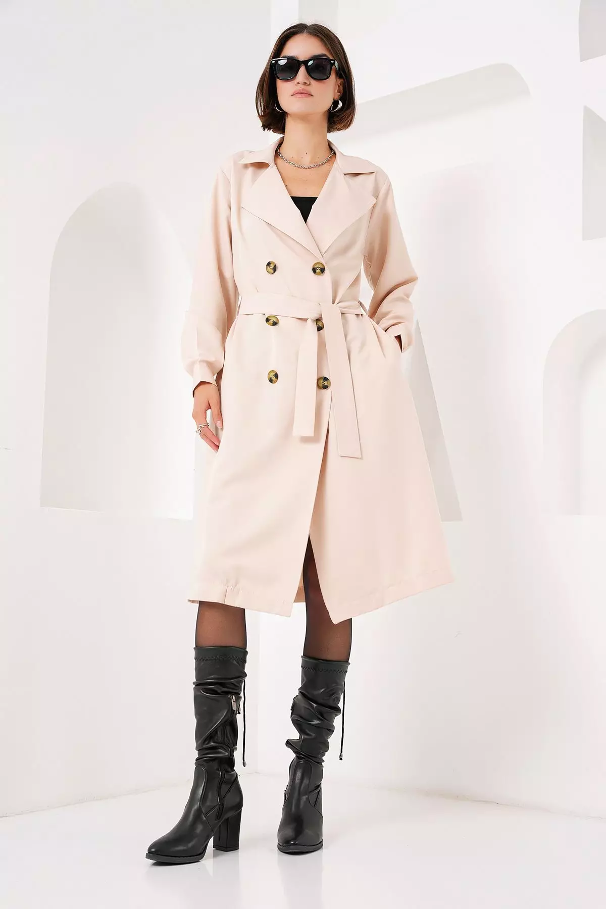 Double-Breasted Trench Coat