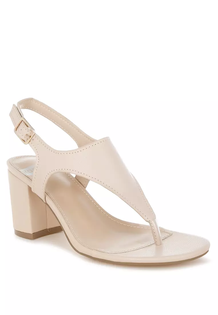 Sandal Jepit Kulit Asli Warna Beige