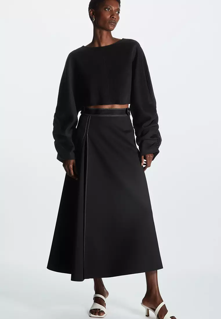 COS Open-Back Wool Bolero Jacket 2023 | Buy COS Online | ZALORA