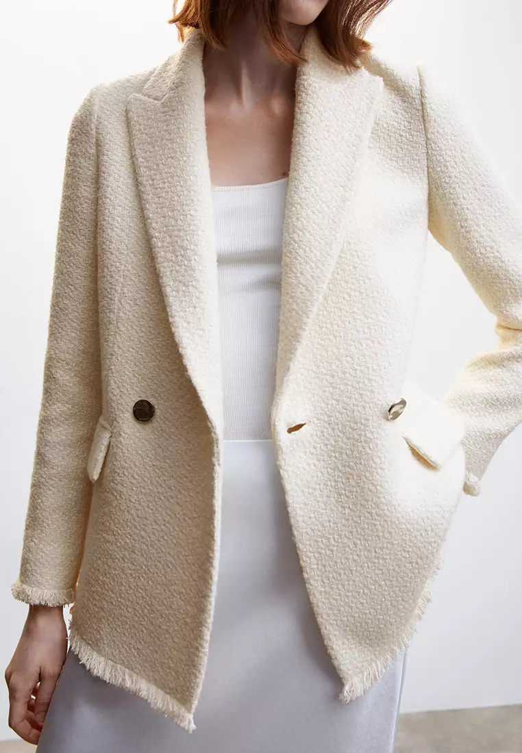 Buttons Tweed Blazer