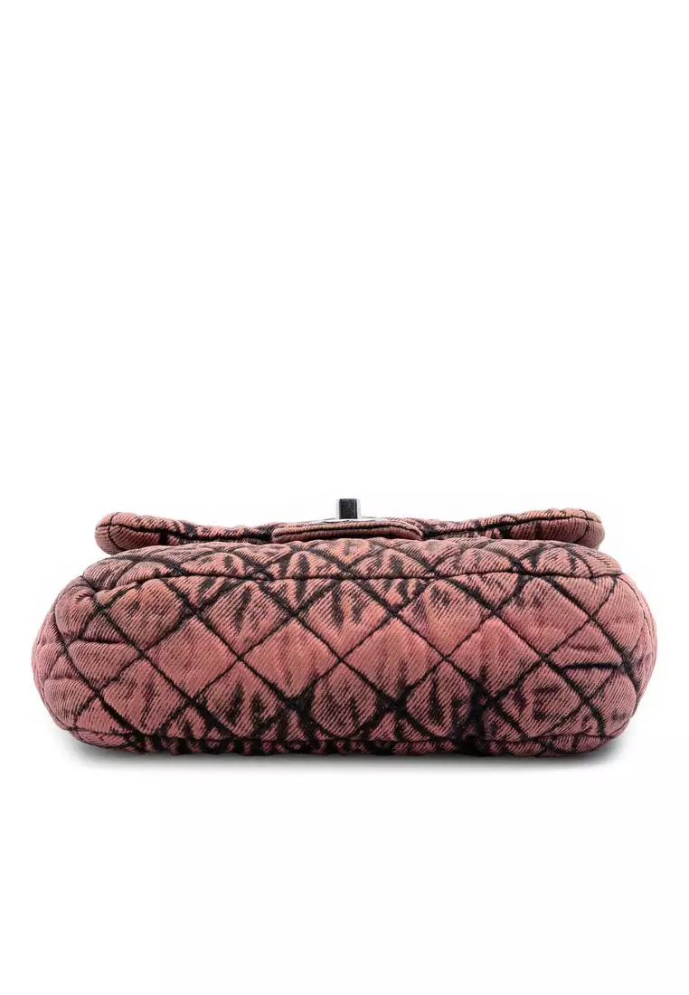 Pre-Loved Chanel Small Square Cc Quilted Denimpression Single Flap