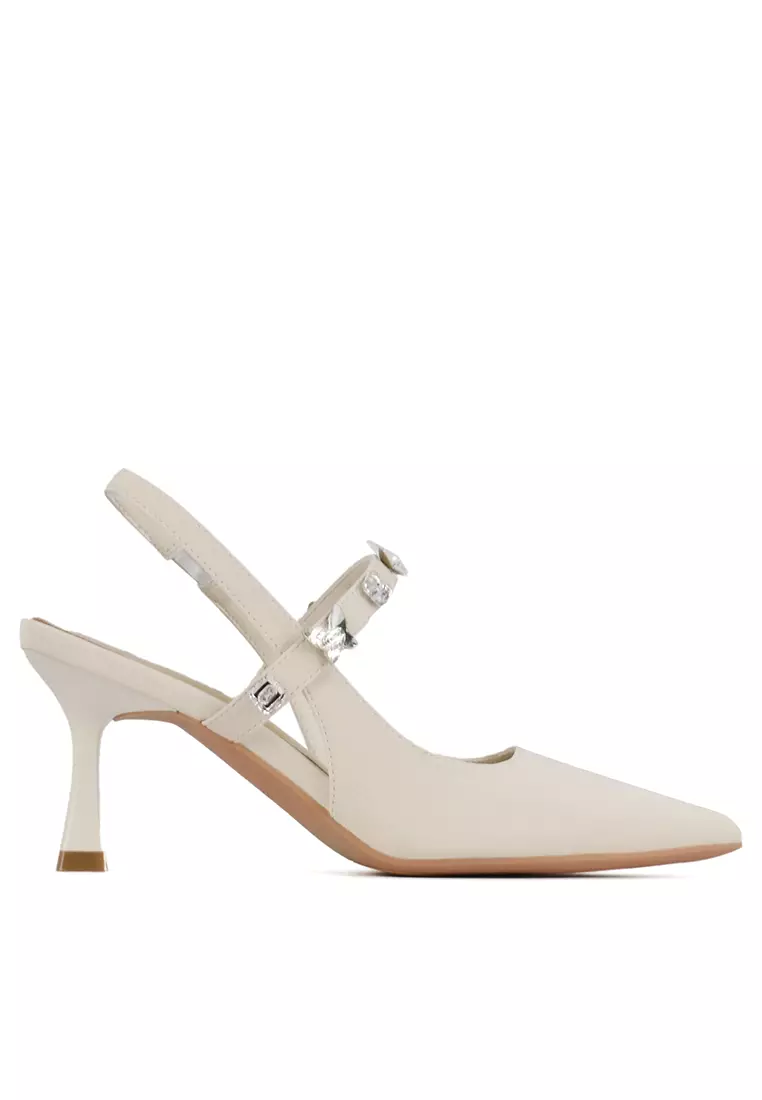 Discount on Twenty Eight Shoes  shoes - SKU: 7CM Pointy Rhinestone Strap Slingback High Heels XJ3289-37