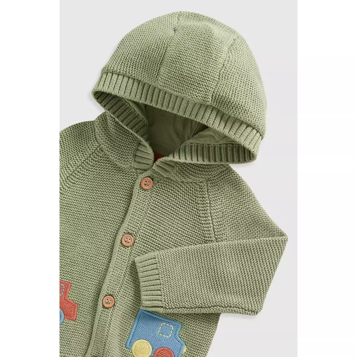 Mothercare Green Car Hooded Cardigan - Kardigan Bayi Laki-laki (Cokelat)