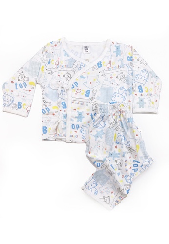 Toffyhouse white and yellow and blue AbCde sleepwear set B9397KA43CB189GS_1