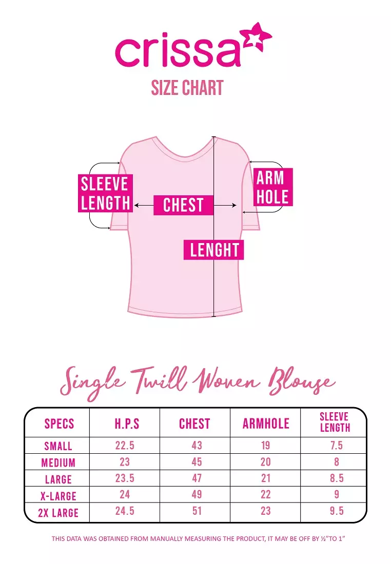 Single Twill Woven Short Sleeves Blouse