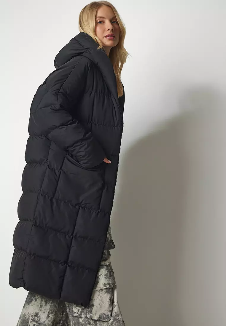 Hooded Long Inflatable Coat
