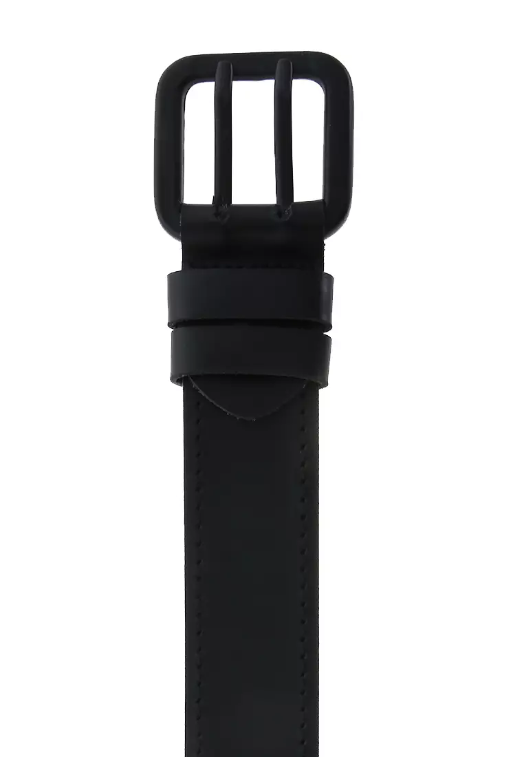 Hazel Gesper Ikat Pinggang Sabuk Pria Casual Belt Material Genuine Leather ORIGINAL - Black