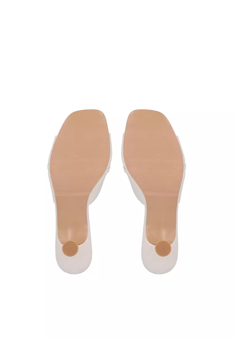 Beige CR Rhea Heeled Mules