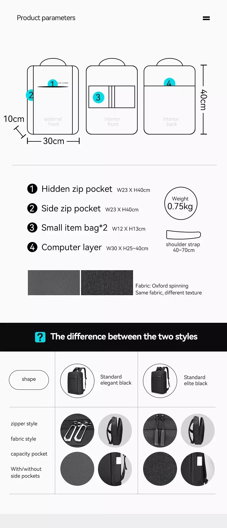 Mark Ryden MR2900 Tas Ransel Backpack Laptop Pria 15.6 Inch - BLACK