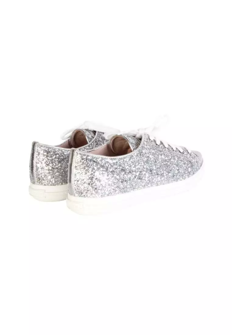 White sneakers hotsell with glitter