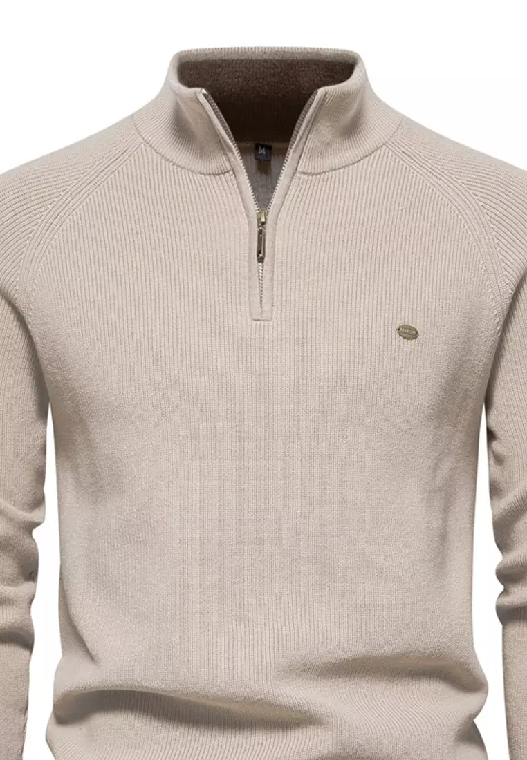 Stand Collar Slim Fit Sweater AX-Y832