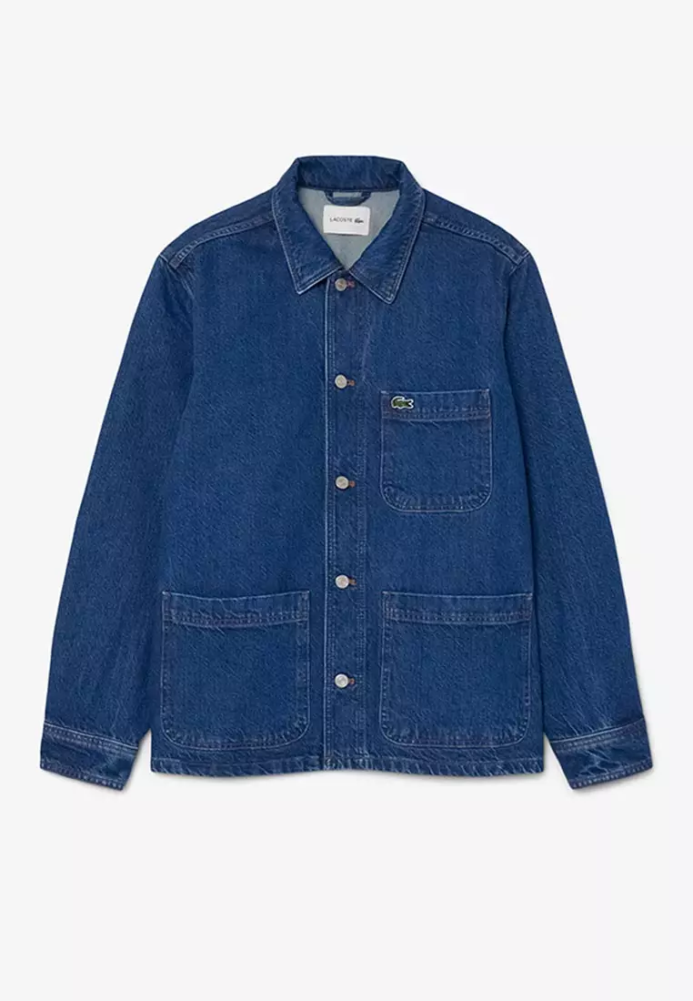 Oversized Cotton Denim Overshirt Jacket