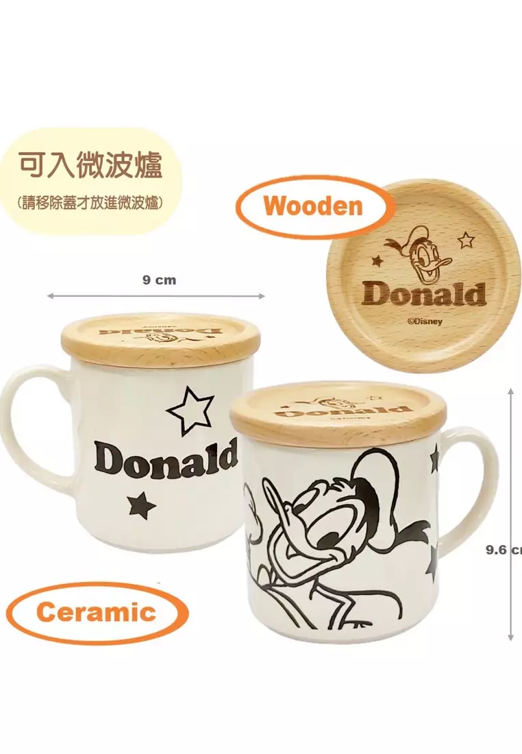 Disney Donald Duck Ceramic Cup With Wooden Lid