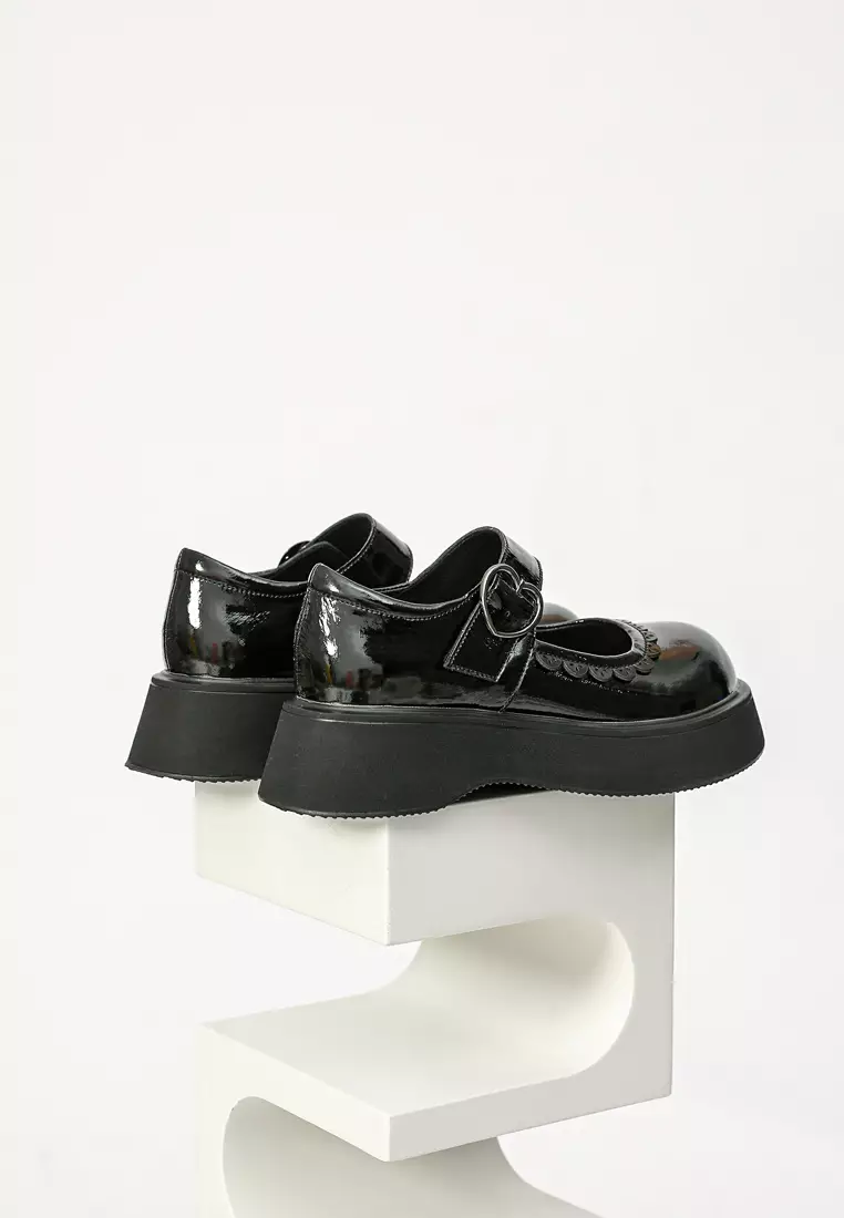 Lace Leather Mary Jane Shoes MZ20367
