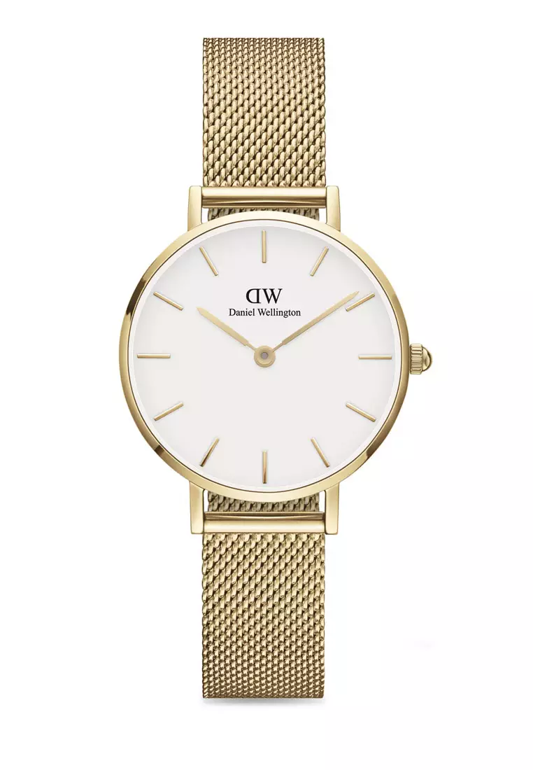 Petite Evergold 28mm Watch White dial Mesh strap Gold Female watch Ladies watch Watch for women DW