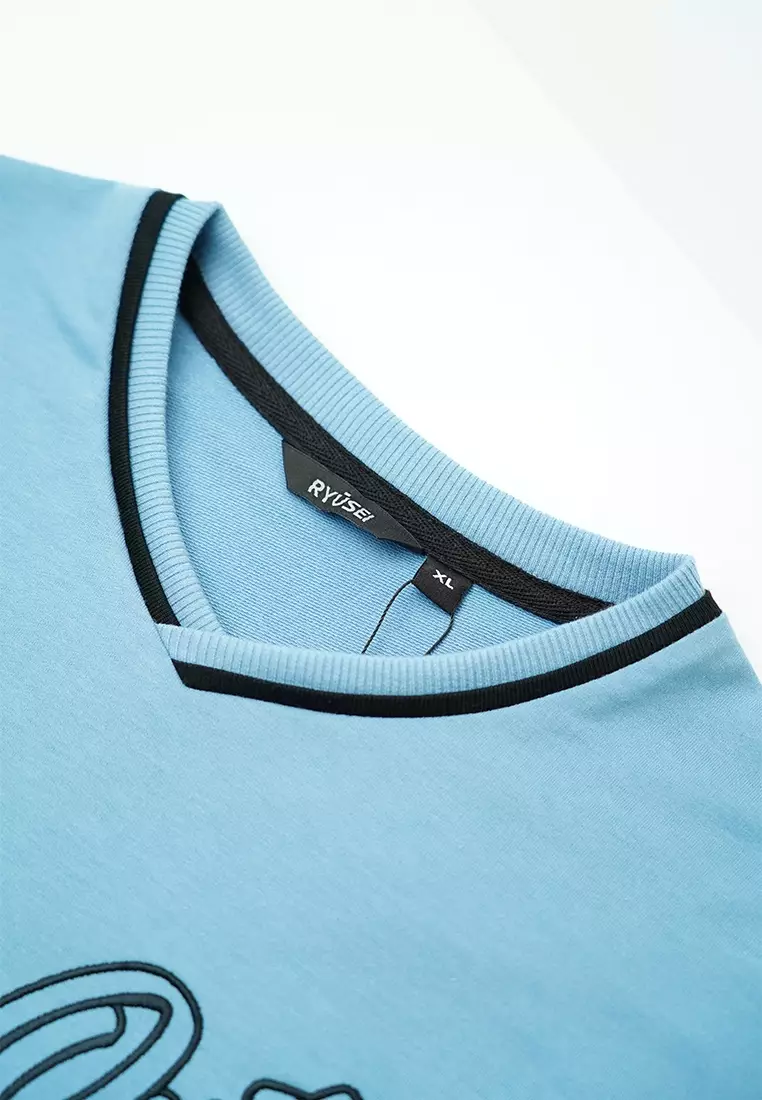 Ryusei Oversize T-shirt Jersey StrikeOut Dusty Blue