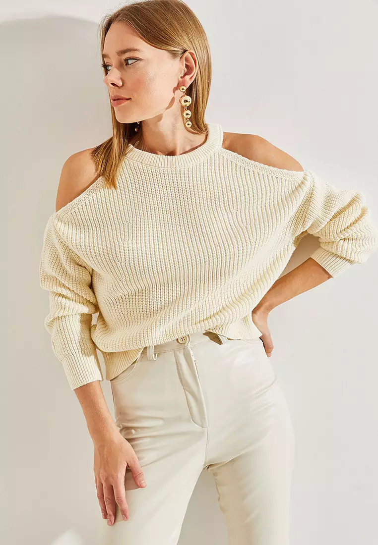 Decollete Knitwear Sweater