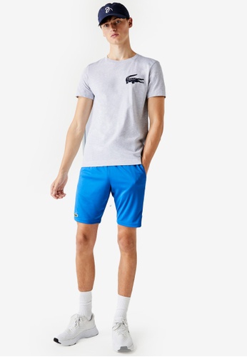 lacoste jersey shorts grey