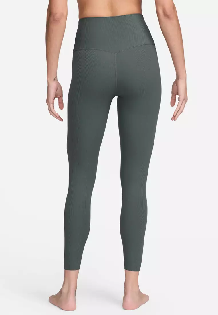 Zenvy Rib Women's Gentle-Support High-Waisted 7/8 Leggings