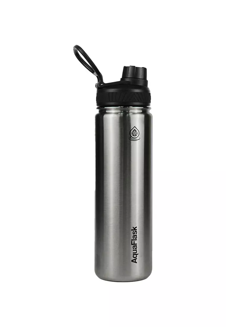 22oz Wide Mouth Water Bottle Silver Steel
