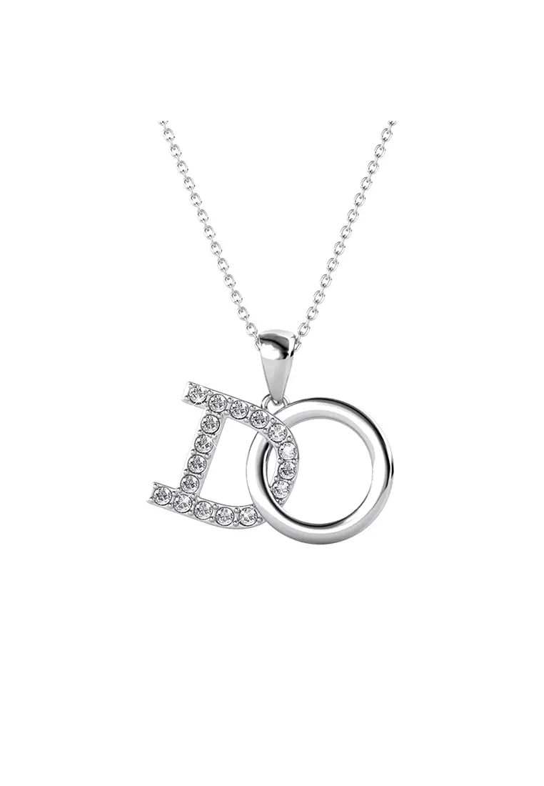 White gold sale crystal pendant