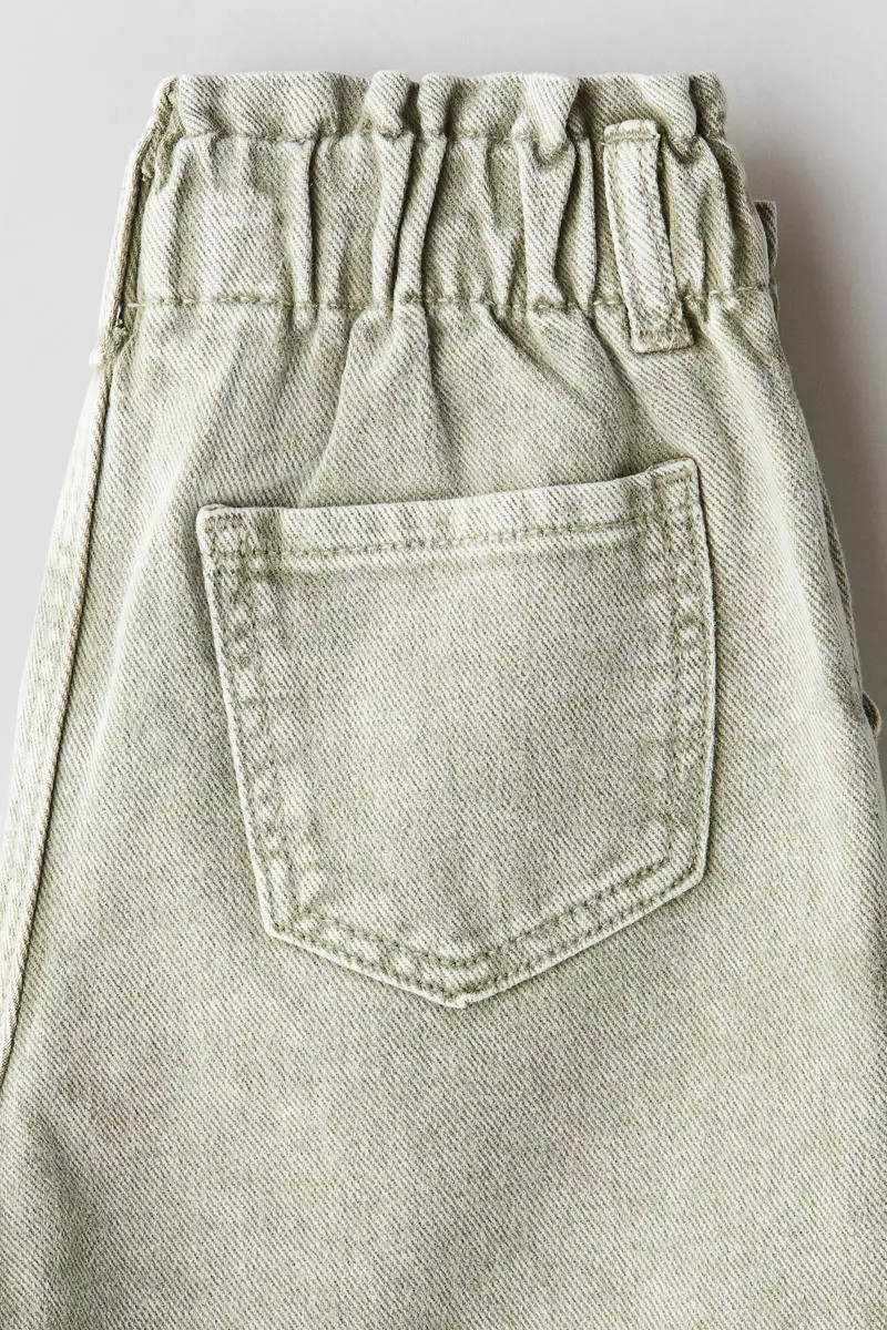 Wide Leg paper bag jeans