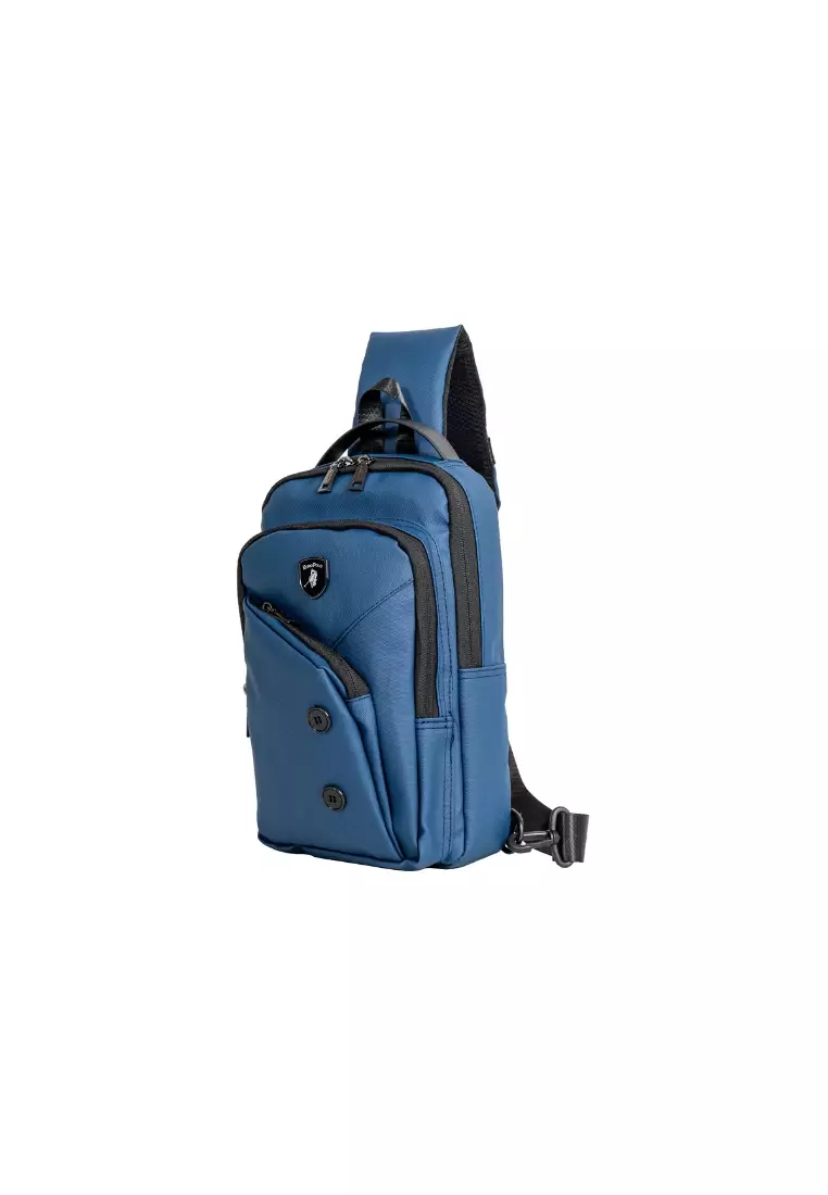 Travel Nylon Crossbody Sling Bag with Unique Button Design EBK 50102