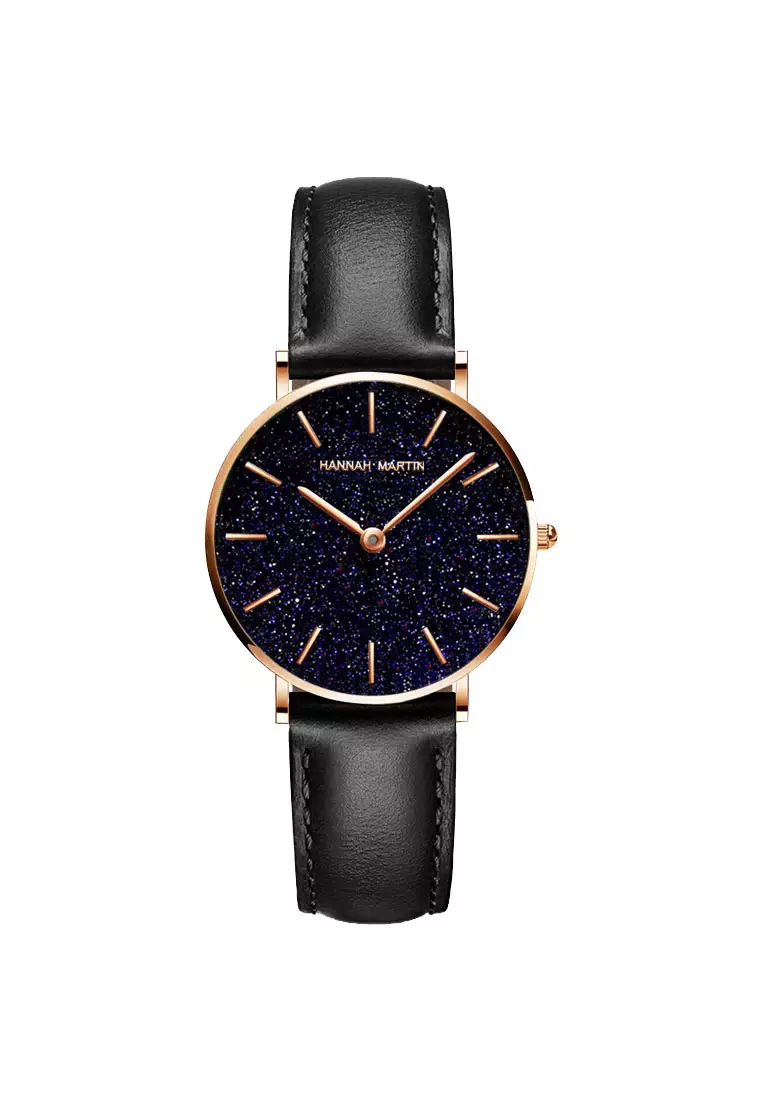 Hannah Martin Crystalline Women Leather Quartz Watch