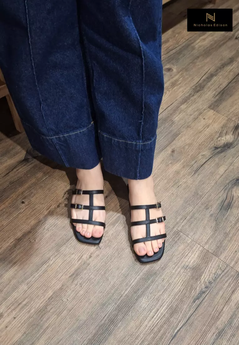 Nicholas Edison Sandal Hope Black