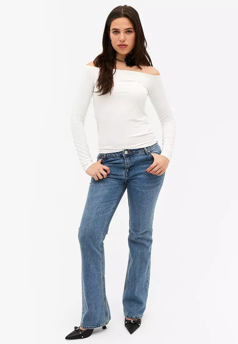 Buy Monki Off Shoulder Long Sleeve Top 2024 Online