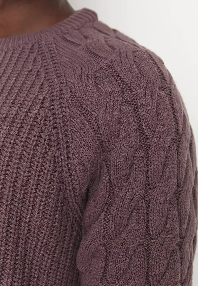 Regular Fit Raglan Sleeves Sweater