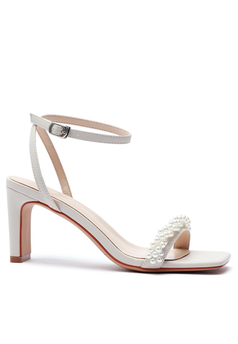 8CM Pearl Buckle Strap High Heel Sandals 272-8