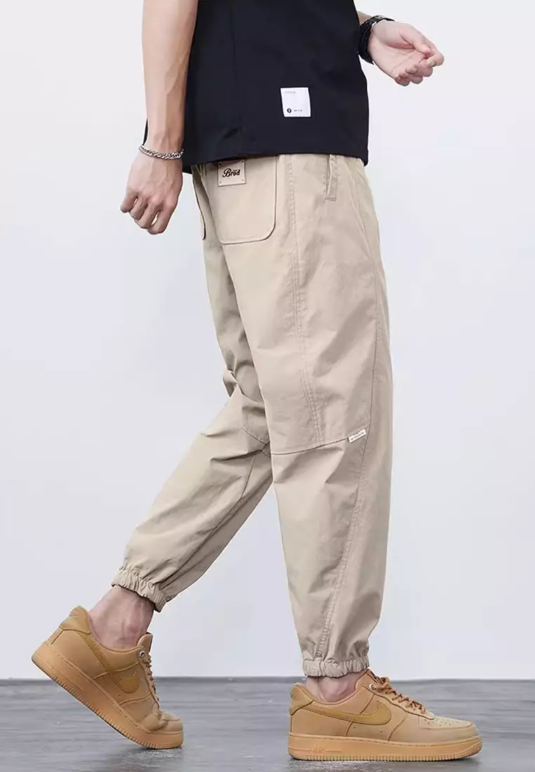 抽繩休閒束腳褲