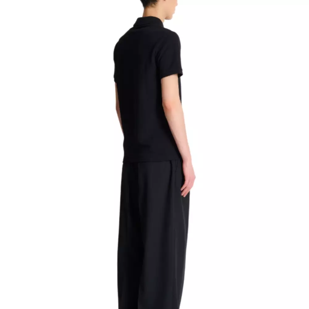Embroidered PB Logo Cotton Polo Shirt Black