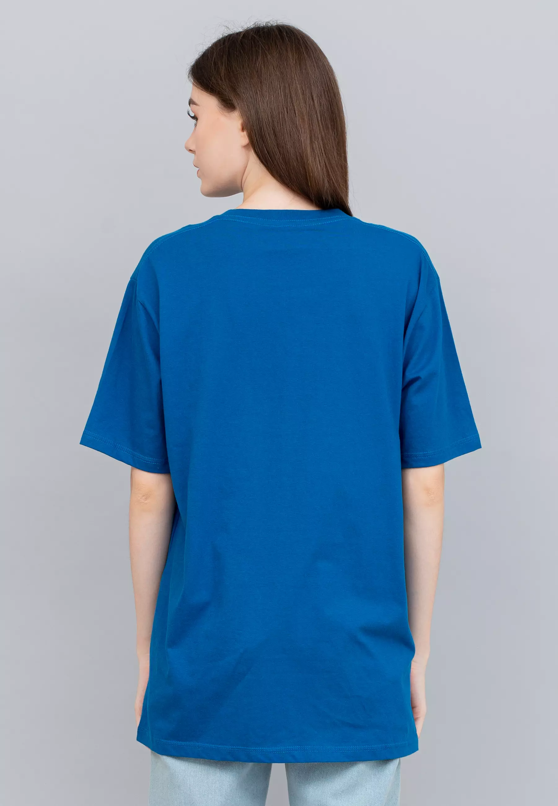 Houseofcuff T-shirt Kaos Polos Pendek Biru Turkish Wanita Size S-4XL