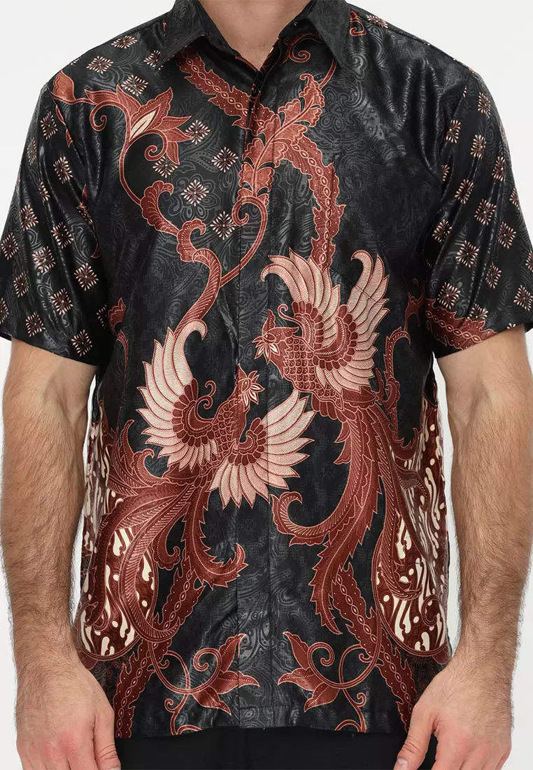 Hadinata Batik Pria Kemeja Pendek Indrayana Inaya