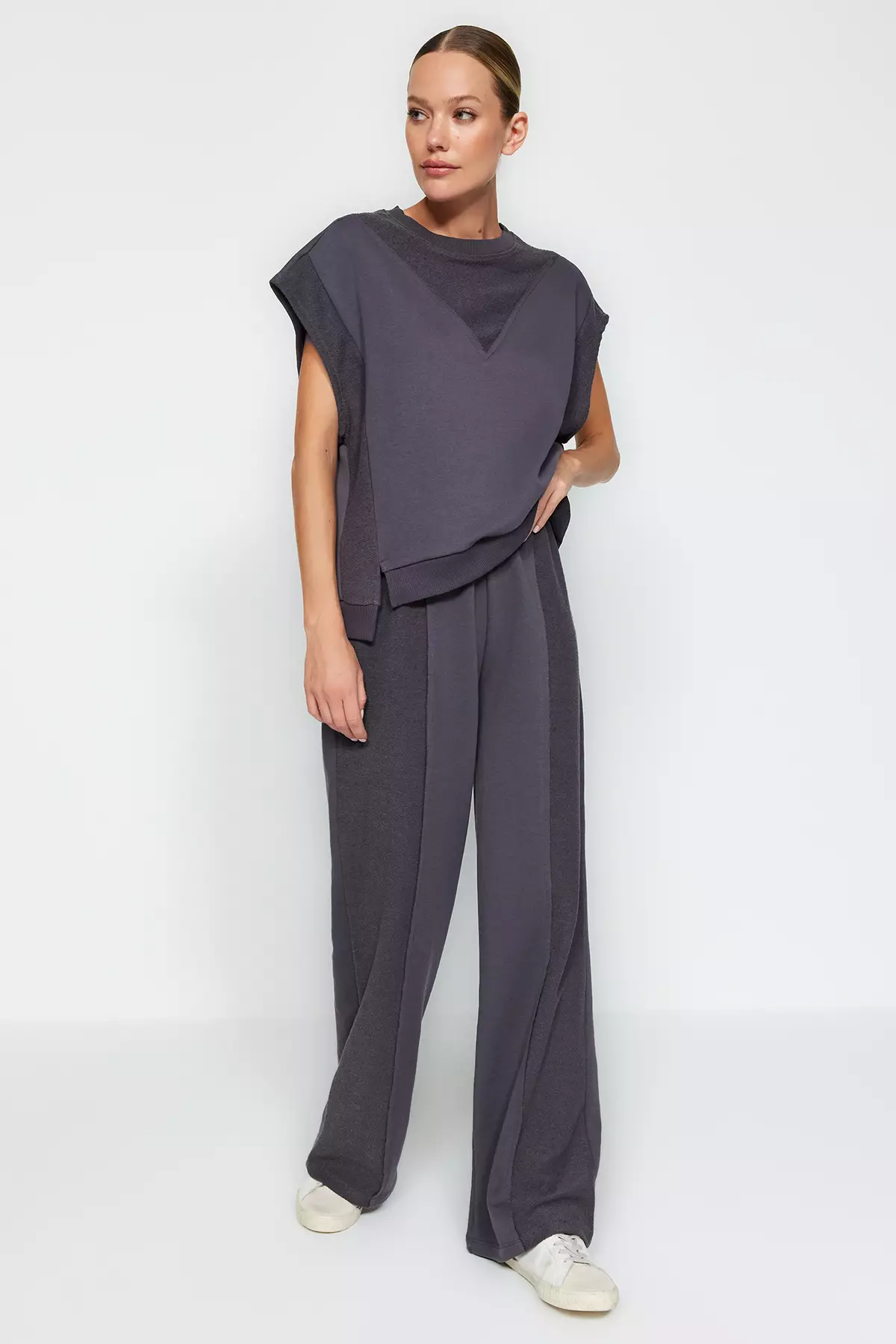High Waist Drawcord Pants