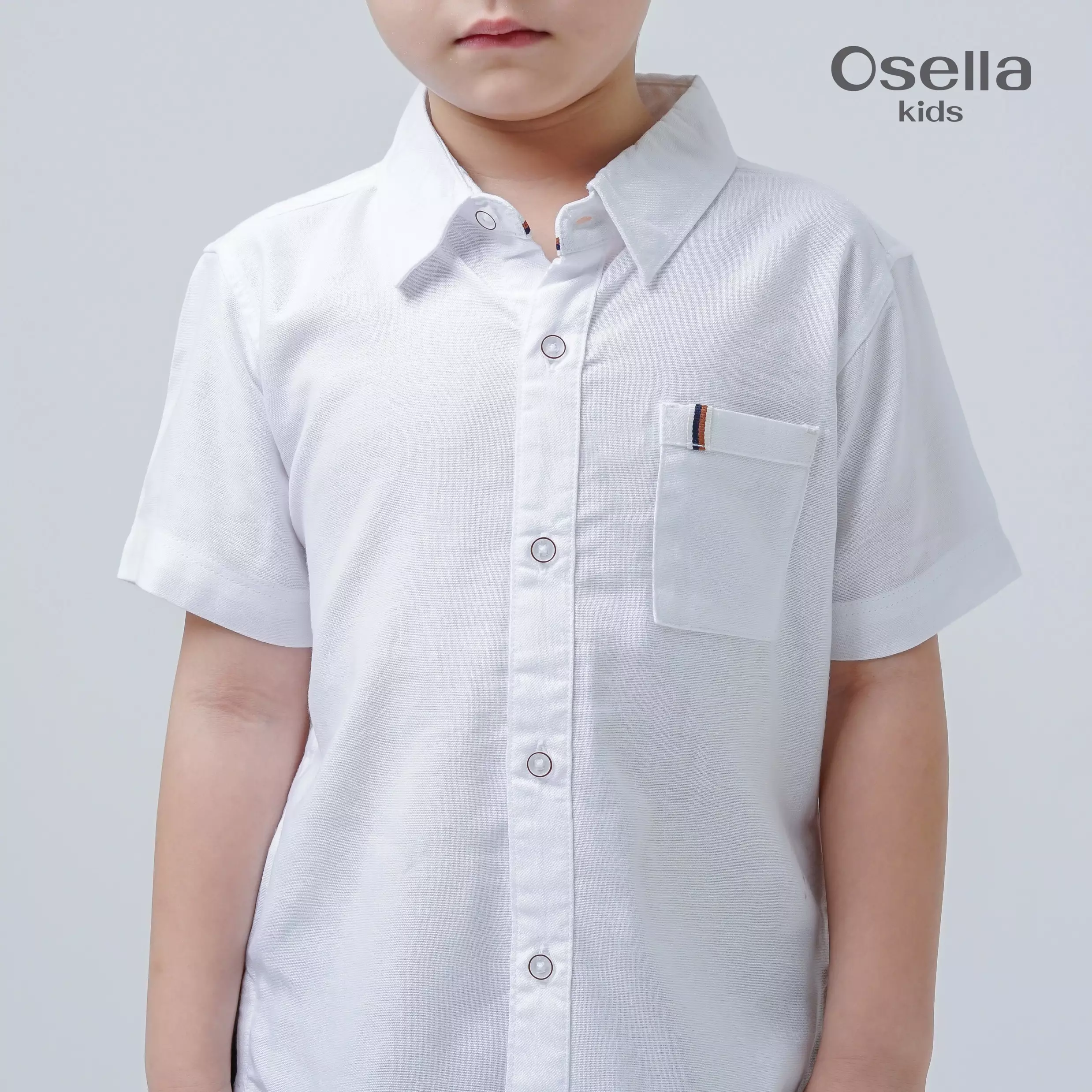 Osella Kids Kaif Short Sleeves Shirt 2232660201 | Atasan Kemeja Lengan Pendek Anak Laki Laki